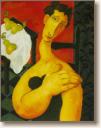 Seated Woman with Pears on a Table - Oil Painting on Canvas